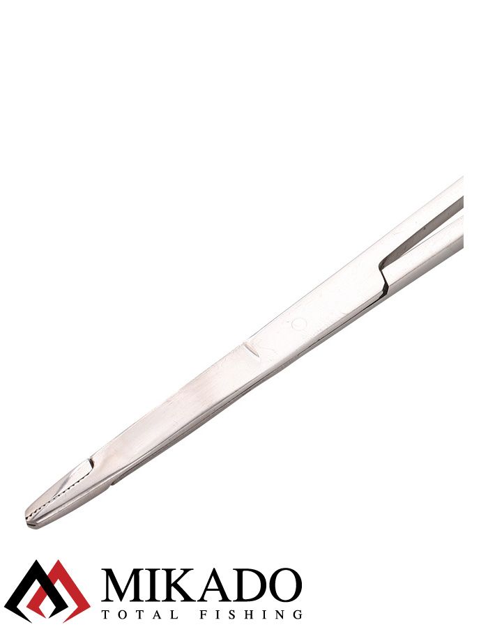 Зажим рыболовный Mikado прямой + ножницы (25 см.) AI-0426-10