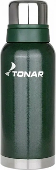 Термос (HS.TM-057-G) 1000ML с ситечком зеленый (2 крышки-кружки) TONAR